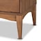 Baxton Studio Landis Mid-Century Ash Walnut Finished Wood 2-Drawer Nightstand 193-11301-ZORO - alternate 7